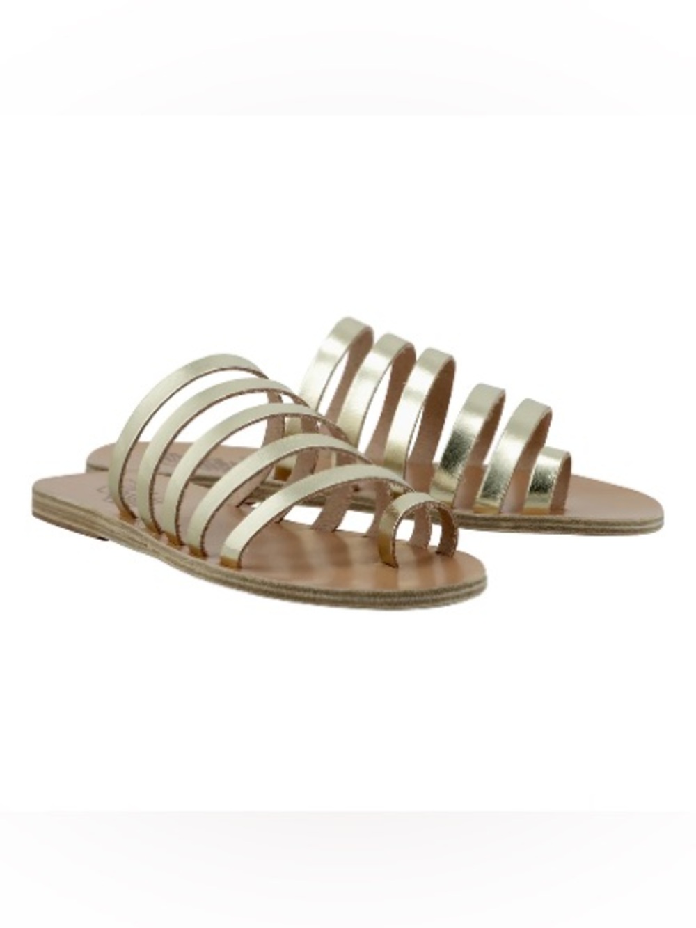 Ancient Greek Sandals Niki Metallic Multi-Strap Slide Sandals - Picture 2 of 10
